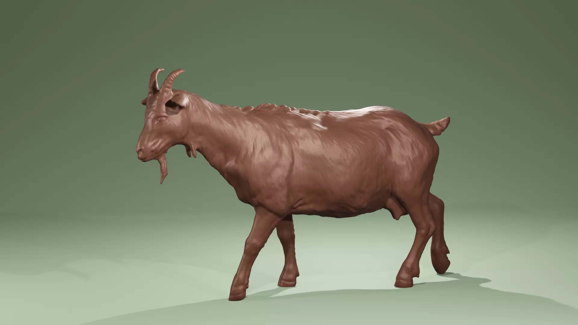 Walking realistic goat farm diorama for printing 3D print model