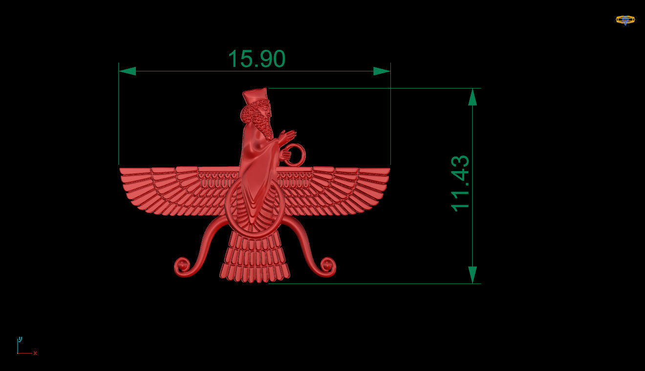faravahar Carthage Babylon 3D print model_7