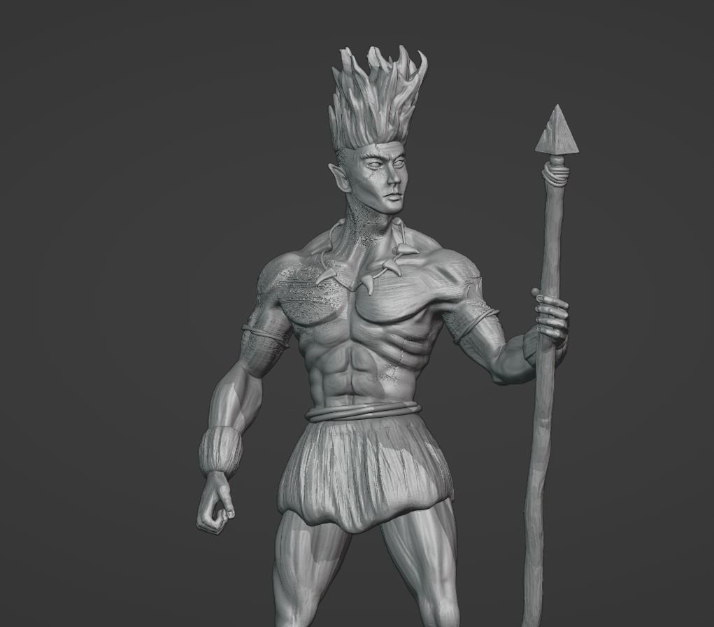 Curupira the guardian of the forest 3D print model_9