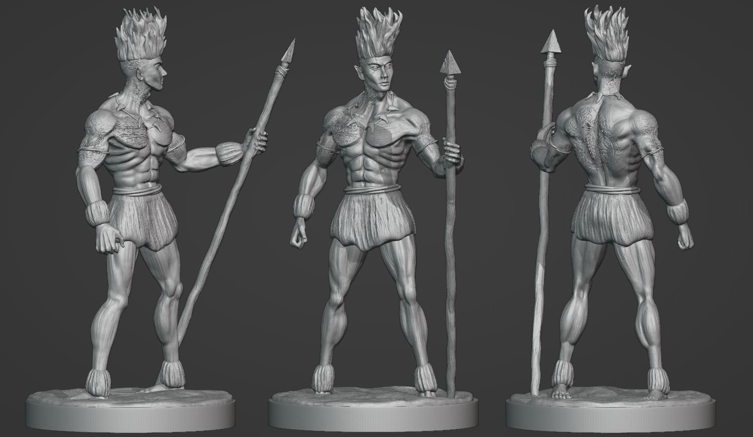 Curupira the guardian of the forest 3D print model_4