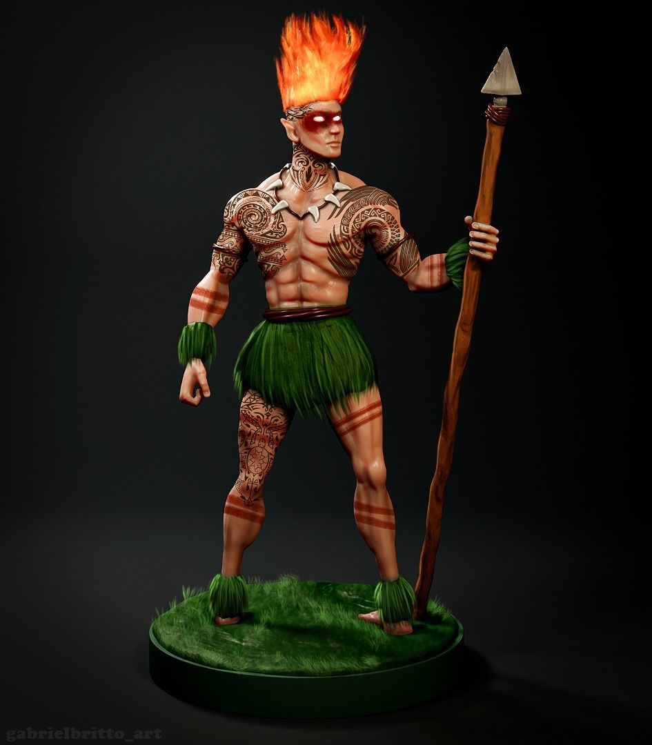 Curupira the guardian of the forest 3D print model_18