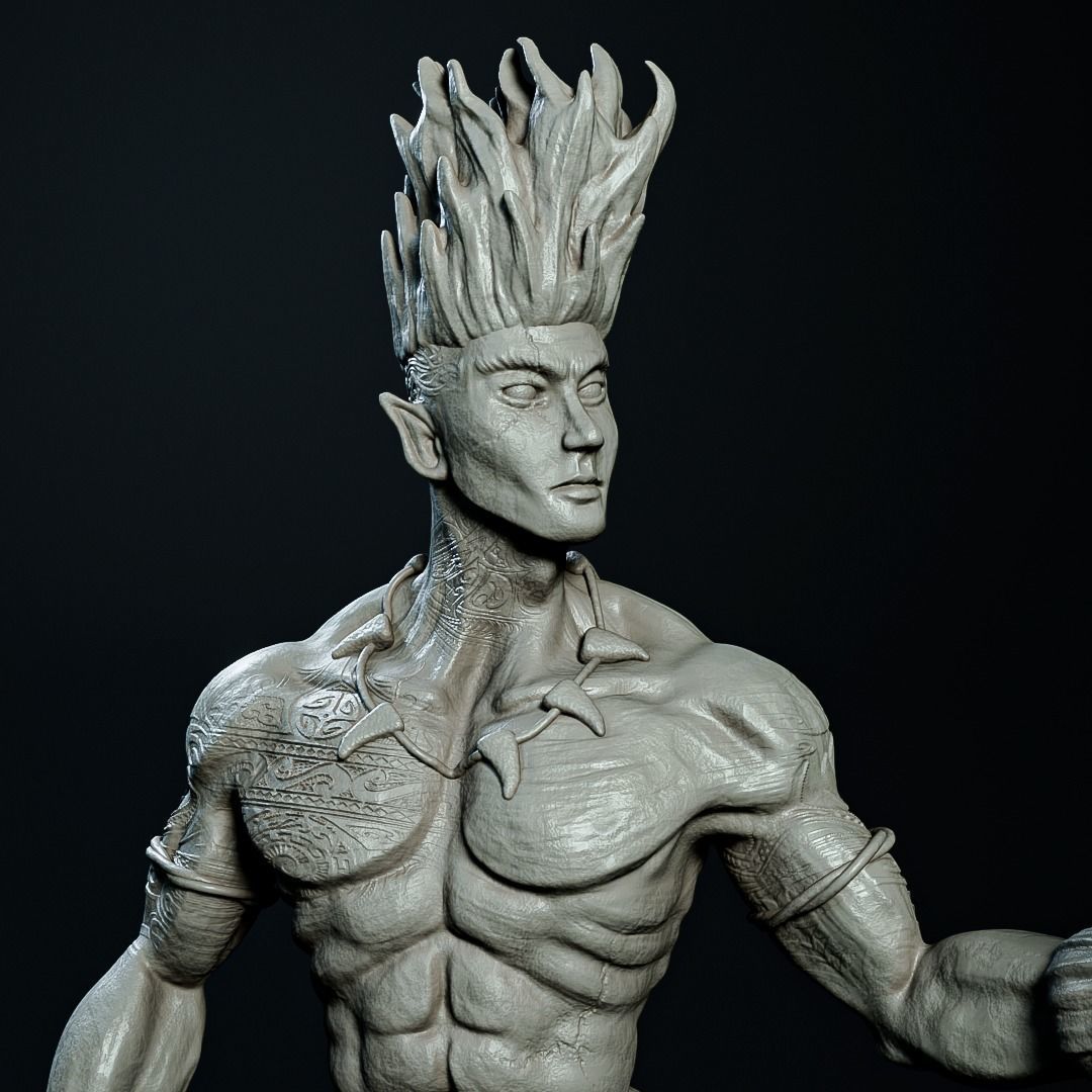 Curupira the guardian of the forest 3D print model_19