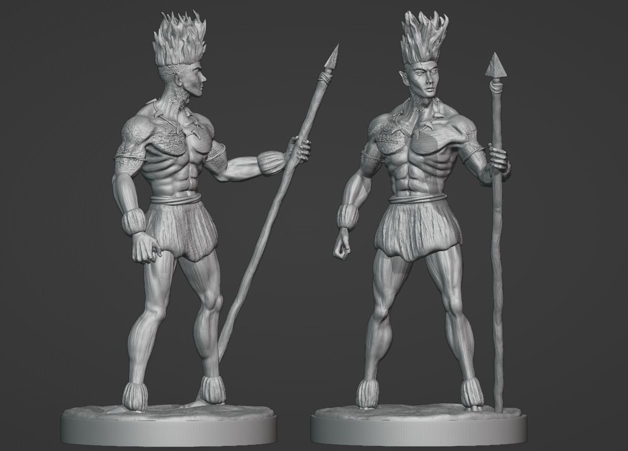 Curupira the guardian of the forest 3D print model_7