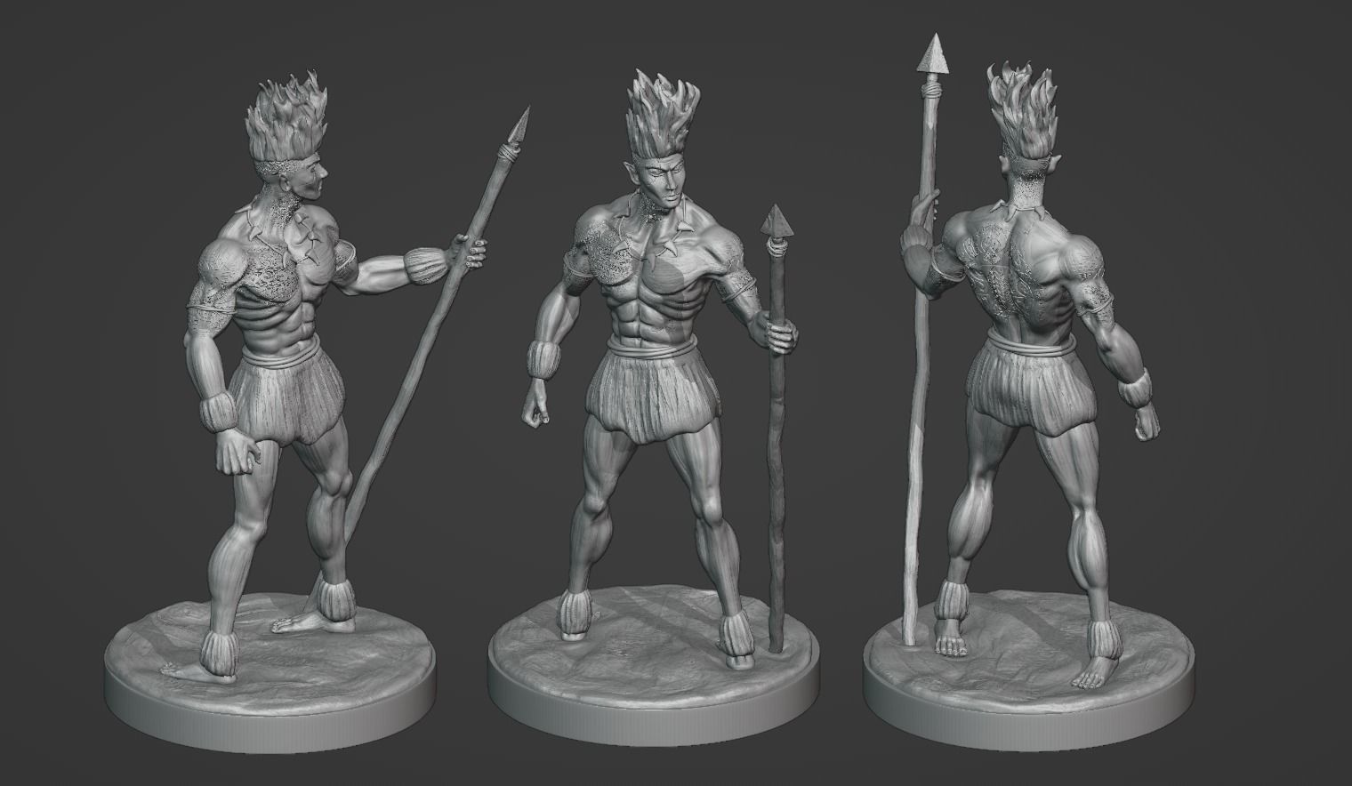 Curupira the guardian of the forest 3D print model_3