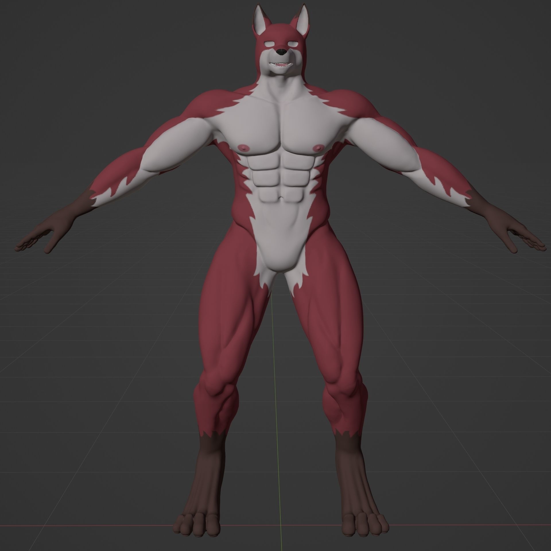 Diederich Olsen from Knights College - Furry Character Low-poly 3D model_13