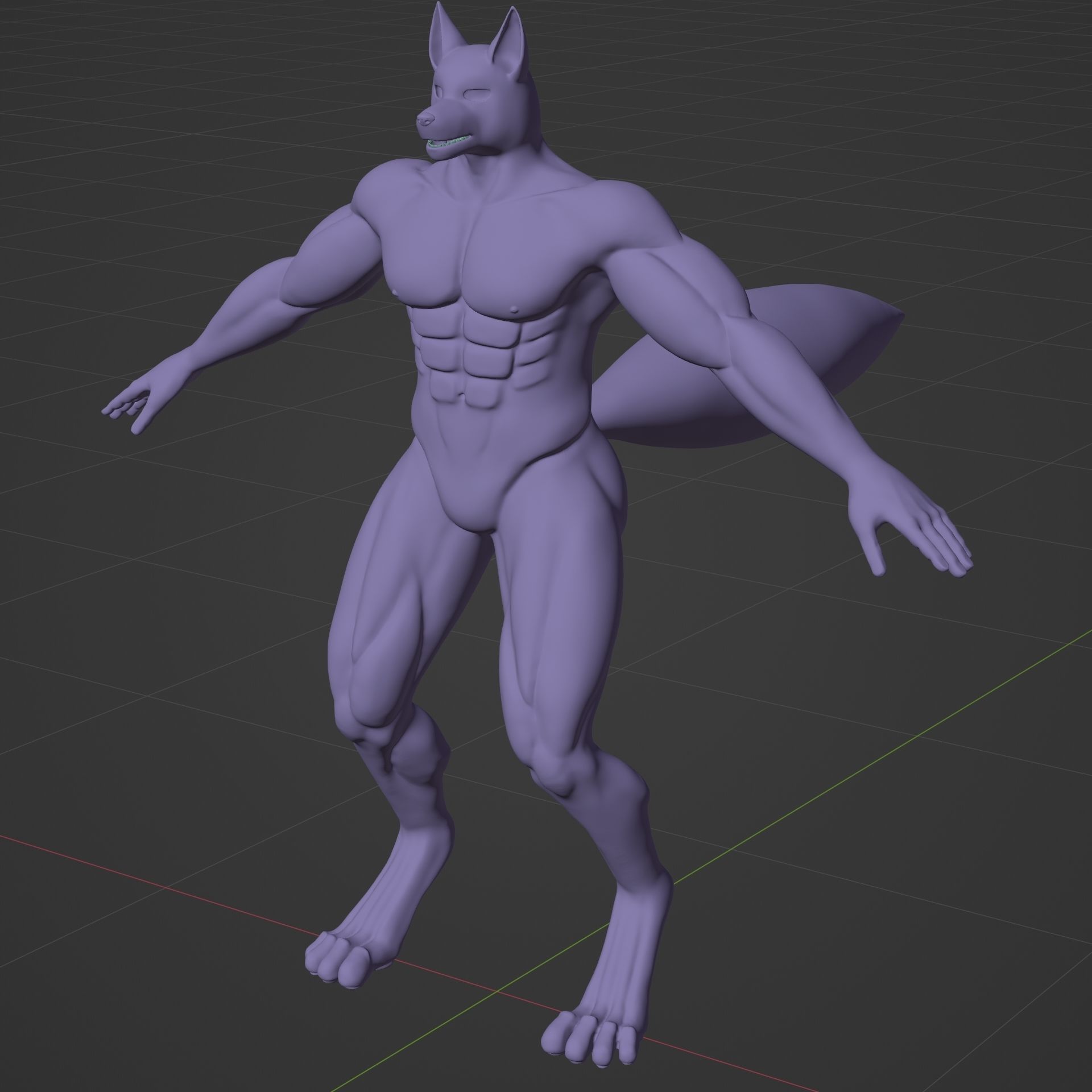 Diederich Olsen from Knights College - Furry Character Low-poly 3D model_14