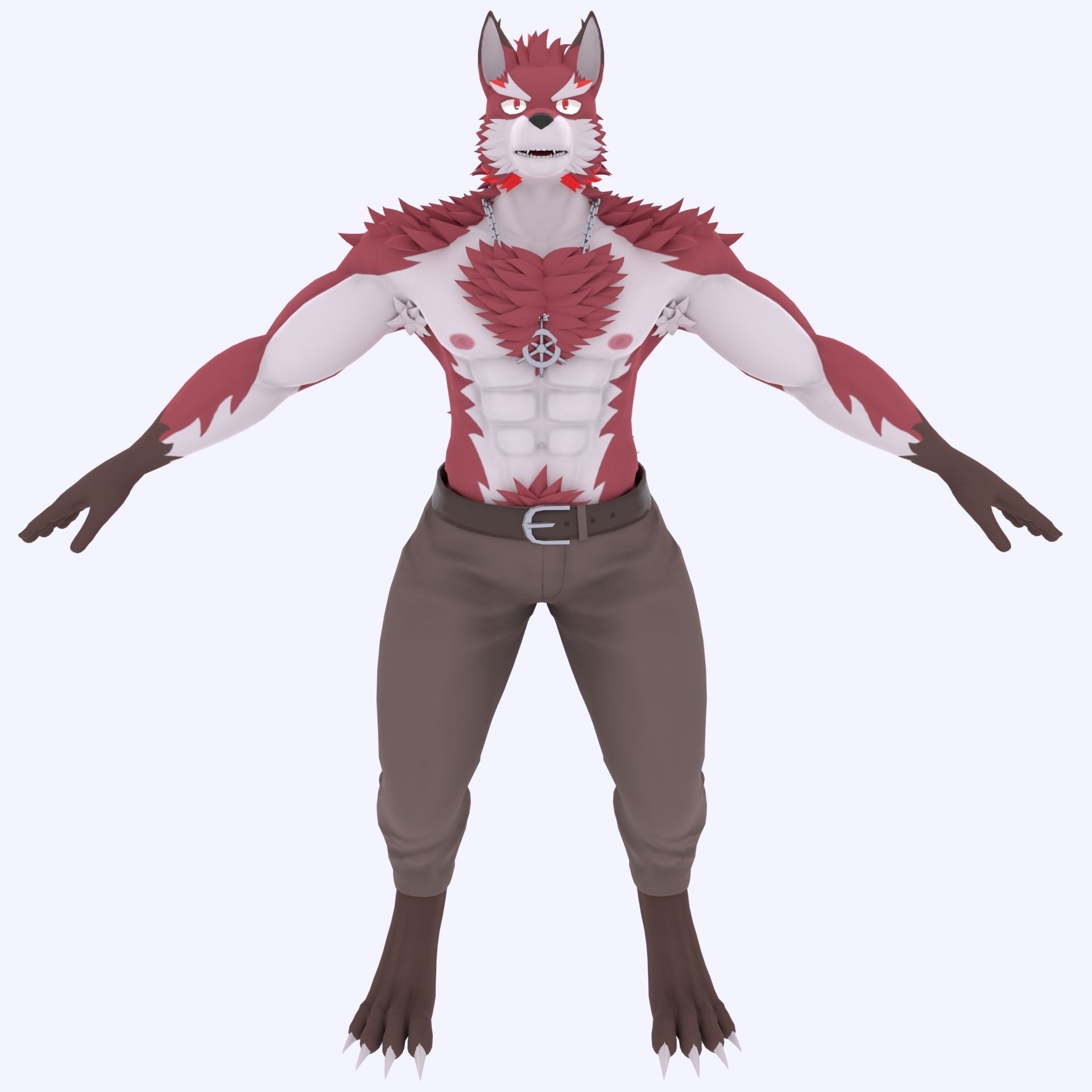 Diederich Olsen from Knights College - Furry Character Low-poly 3D model_11