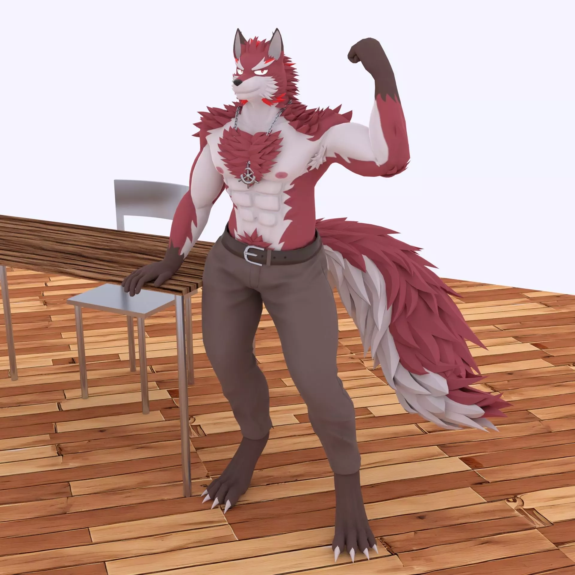 Diederich Olsen from Knights College - Furry Character Low-poly 3D model_0