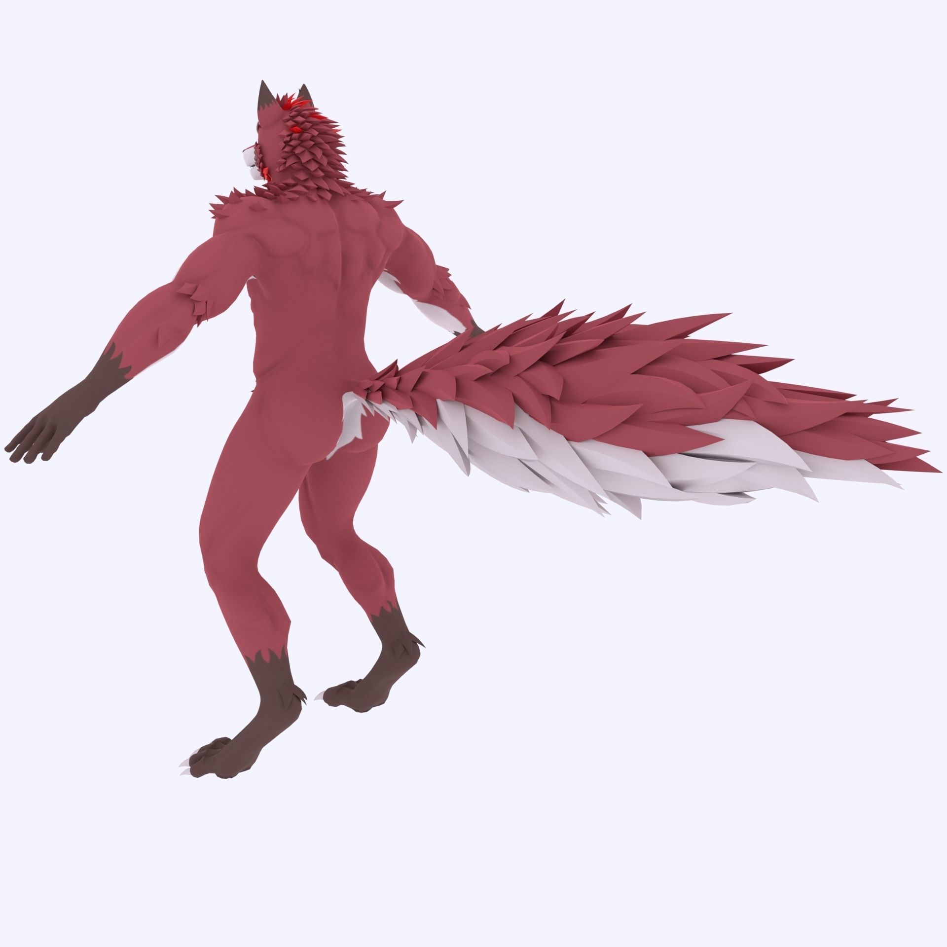 Diederich Olsen from Knights College - Furry Character Low-poly 3D model_9