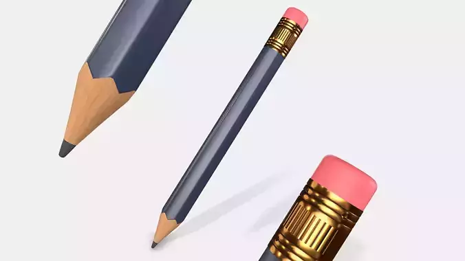 Pencil Low-poly 3D model