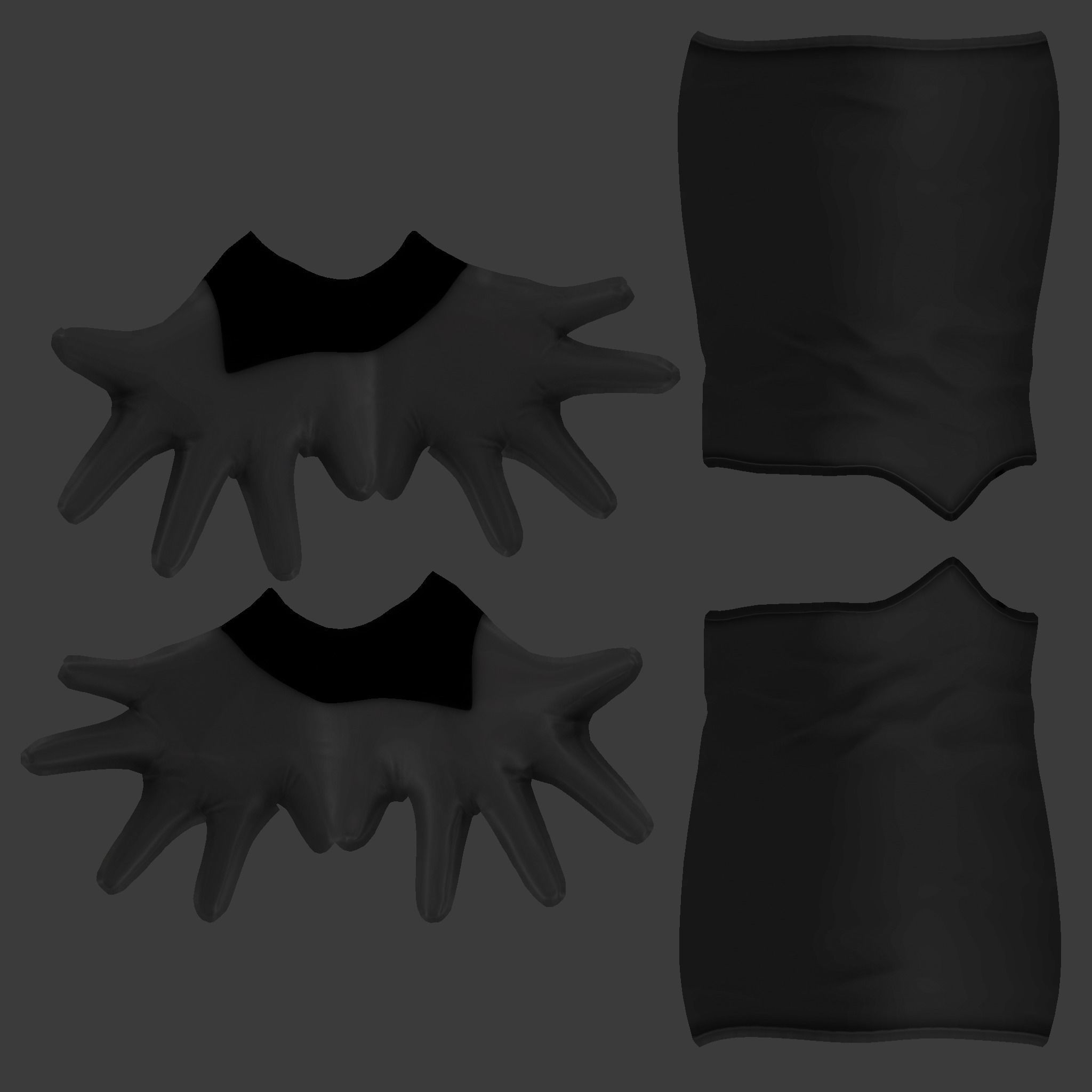 Victorian Steampunk Mini Dress Low-poly 3D model_15