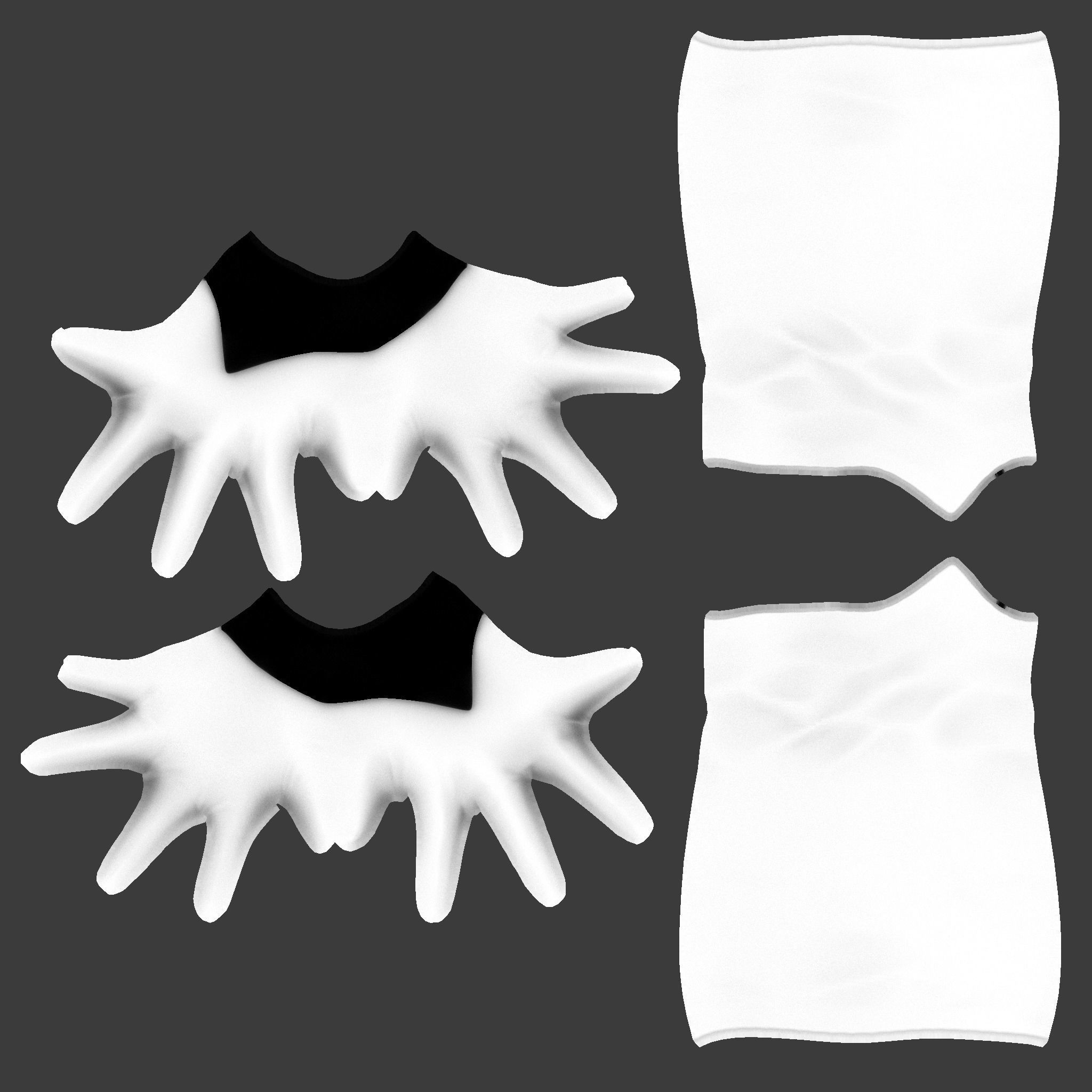 Victorian Steampunk Mini Dress Low-poly 3D model_17