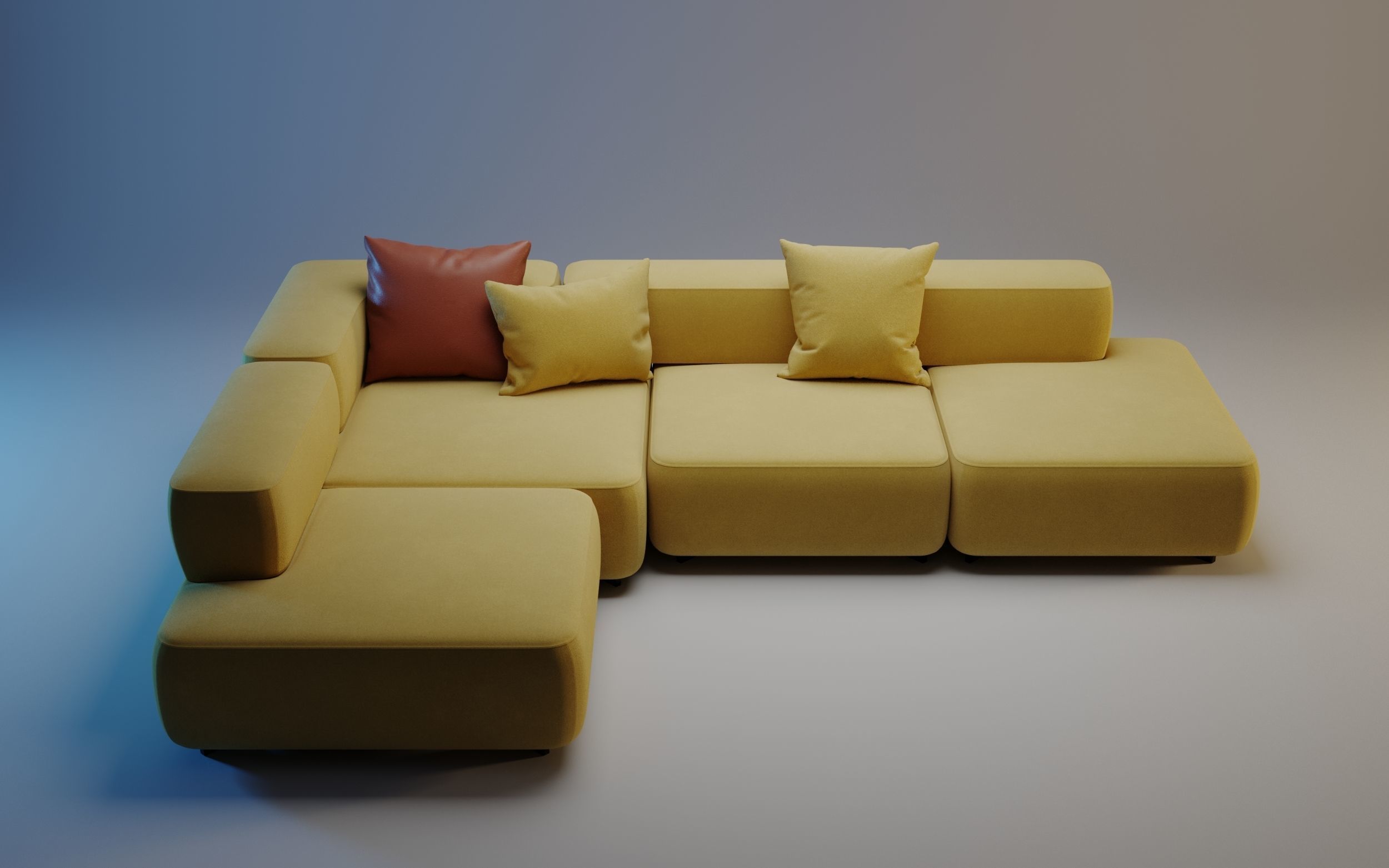 Alphabet Corner Sofa by Fritz Hansen 3D model_3