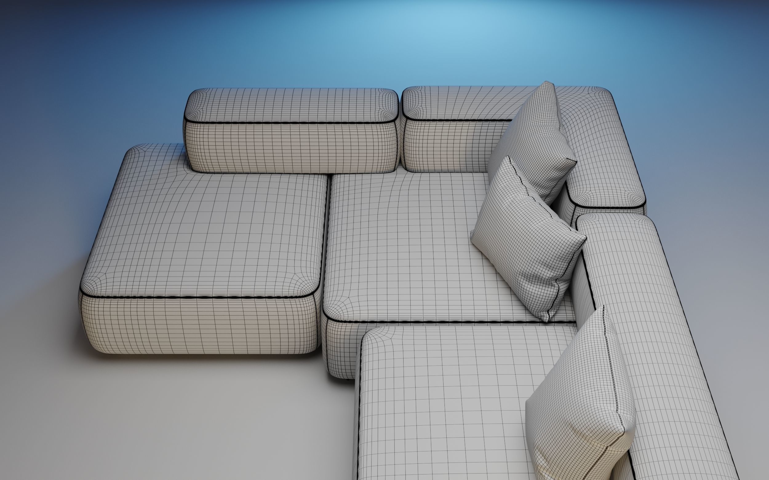 Alphabet Corner Sofa by Fritz Hansen 3D model_11