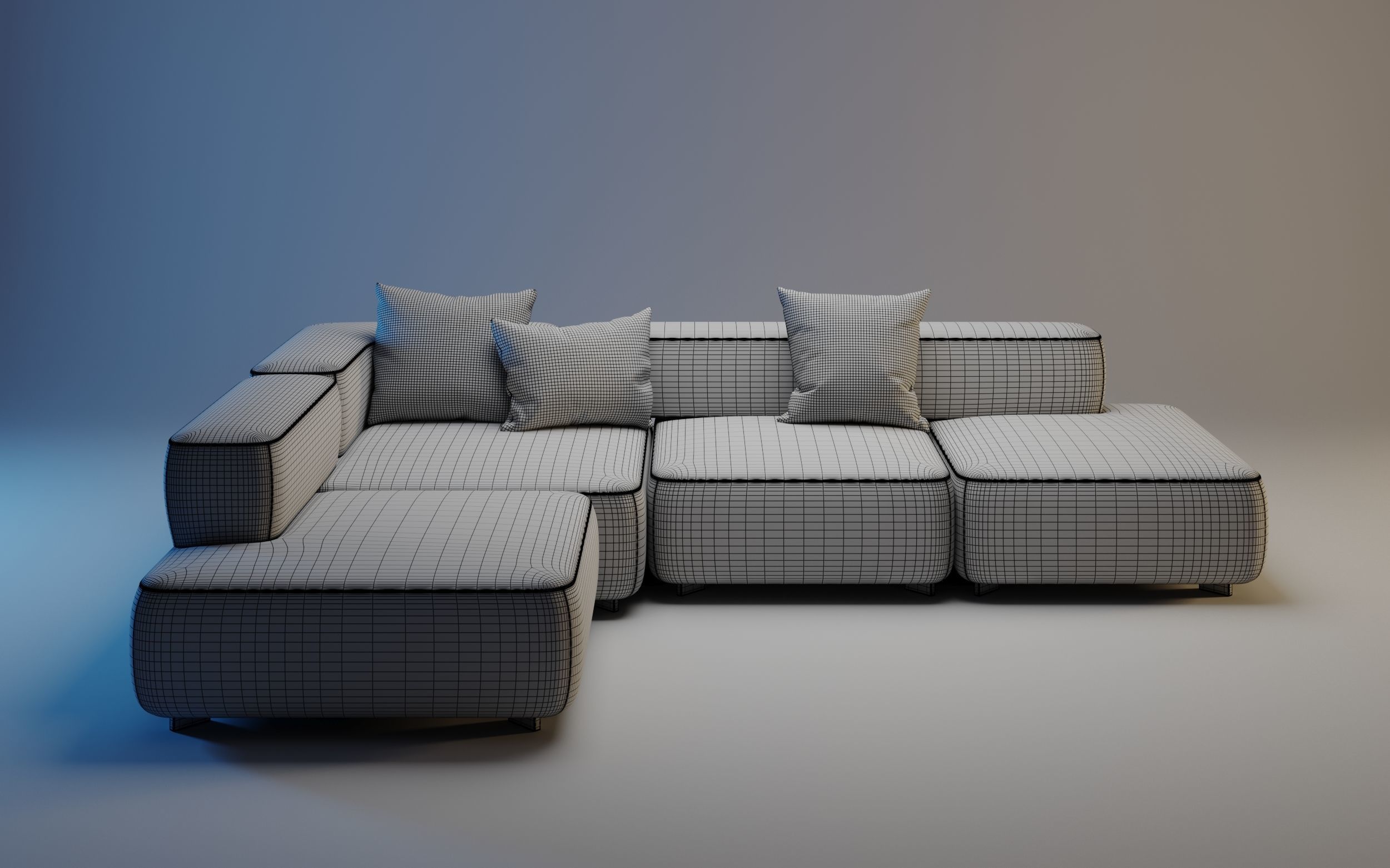 Alphabet Corner Sofa by Fritz Hansen 3D model_8