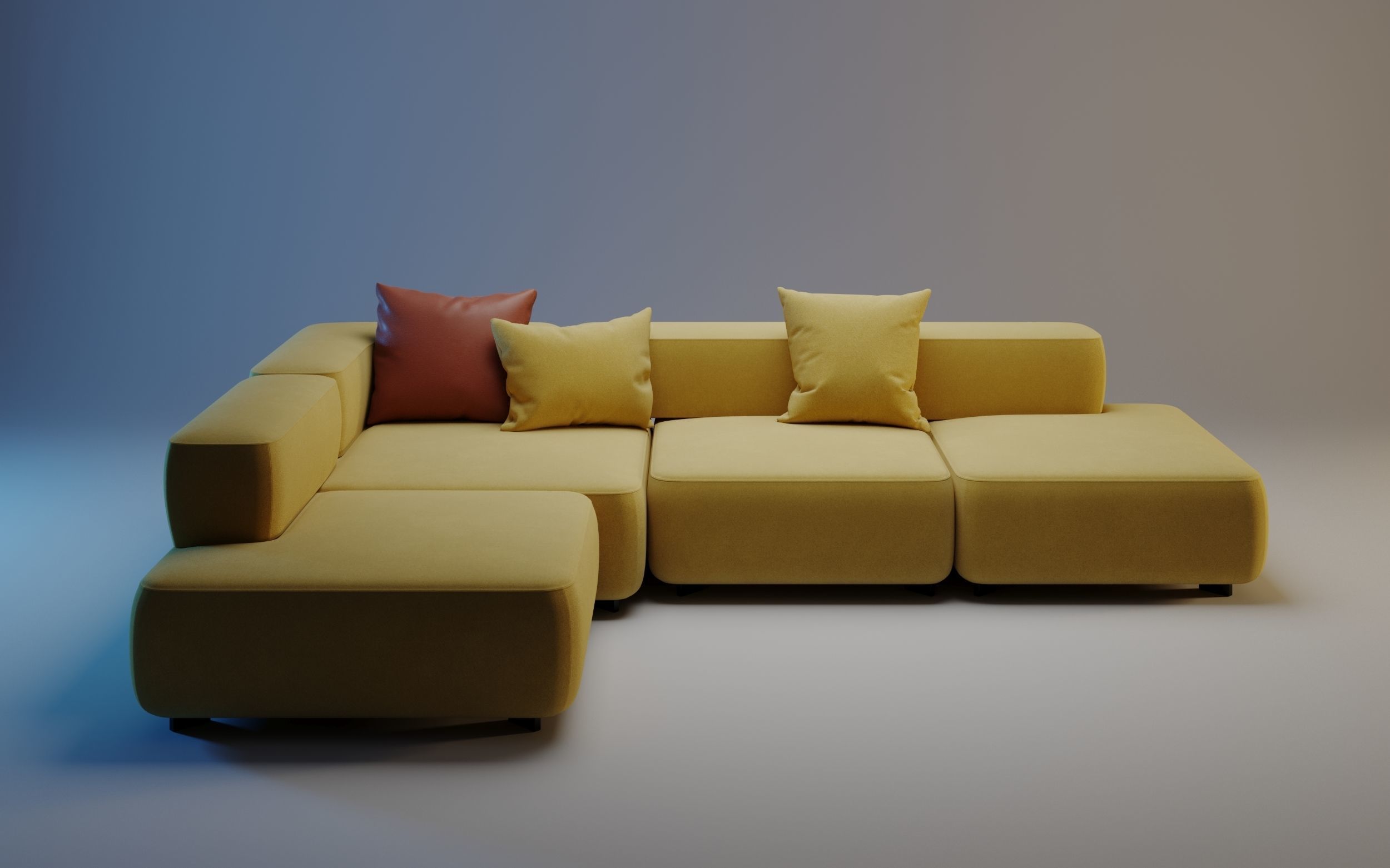 Alphabet Corner Sofa by Fritz Hansen 3D model_2