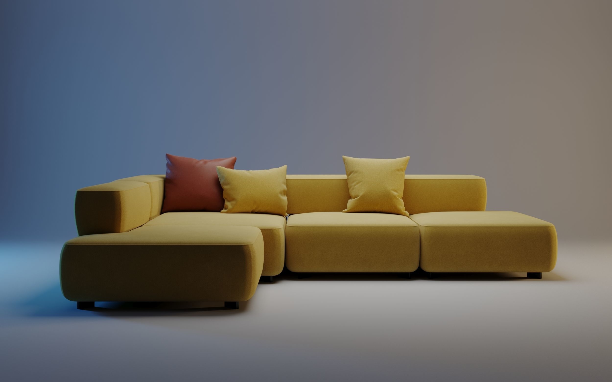 Alphabet Corner Sofa by Fritz Hansen 3D model_1
