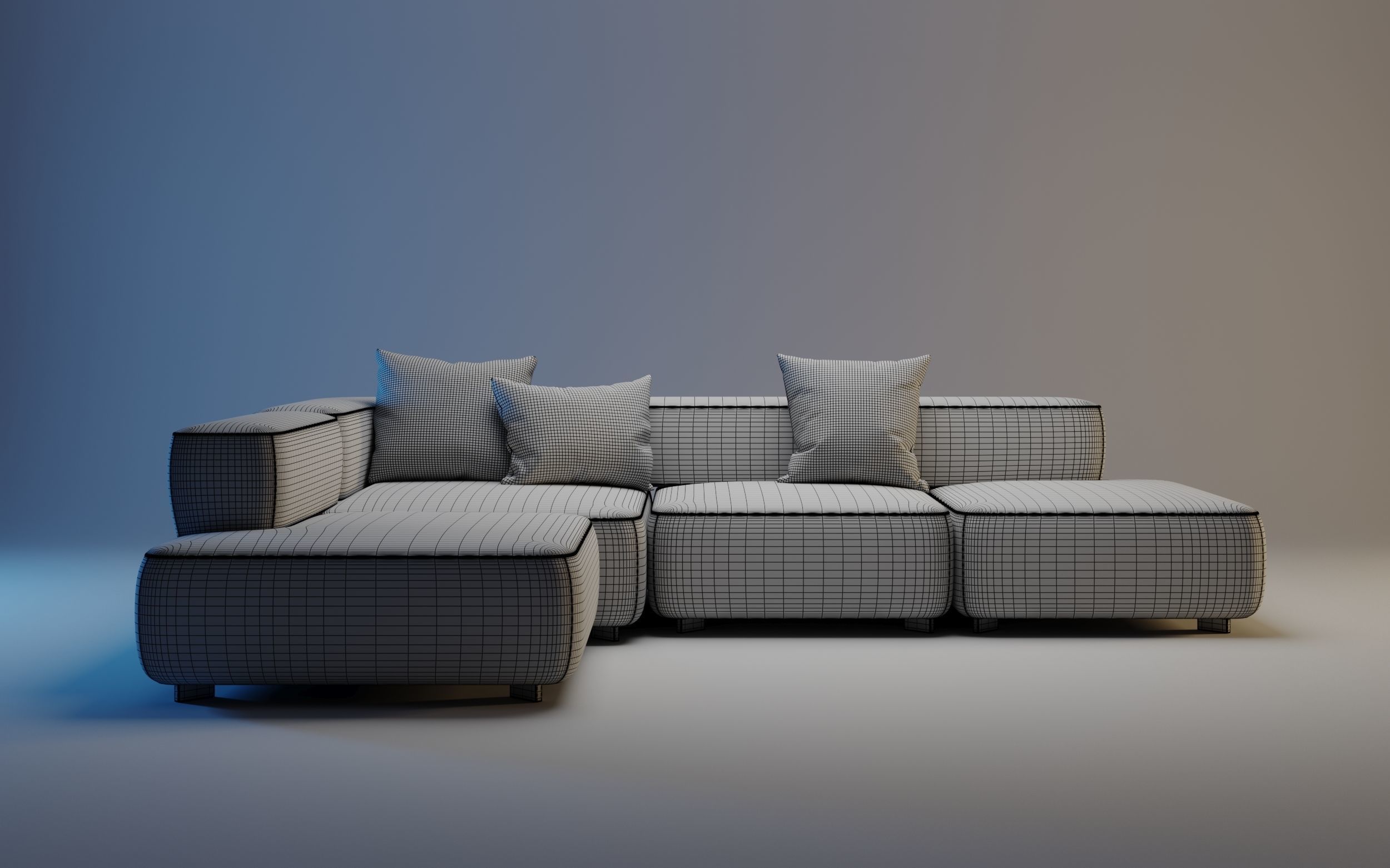 Alphabet Corner Sofa by Fritz Hansen 3D model_7