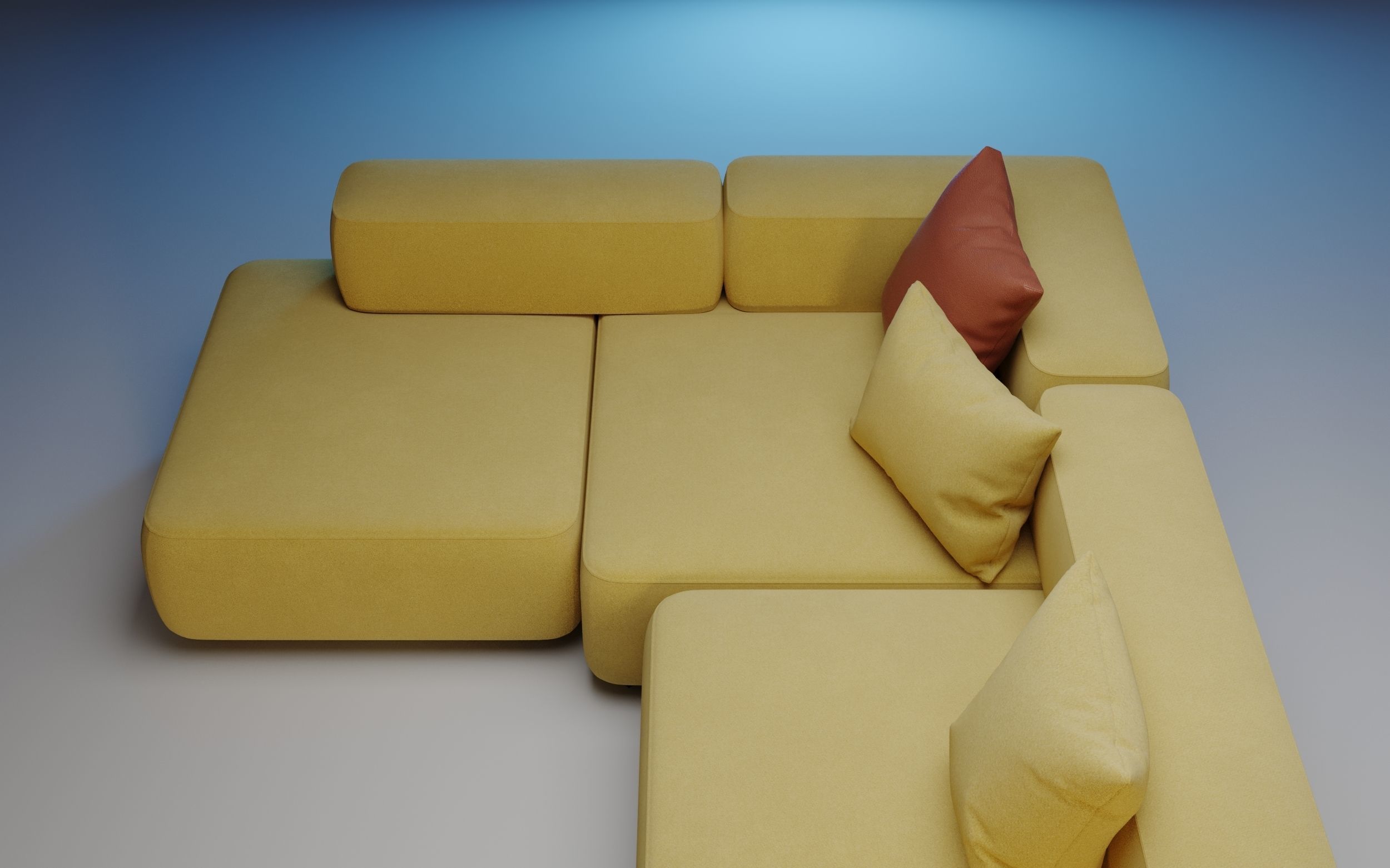 Alphabet Corner Sofa by Fritz Hansen 3D model_5