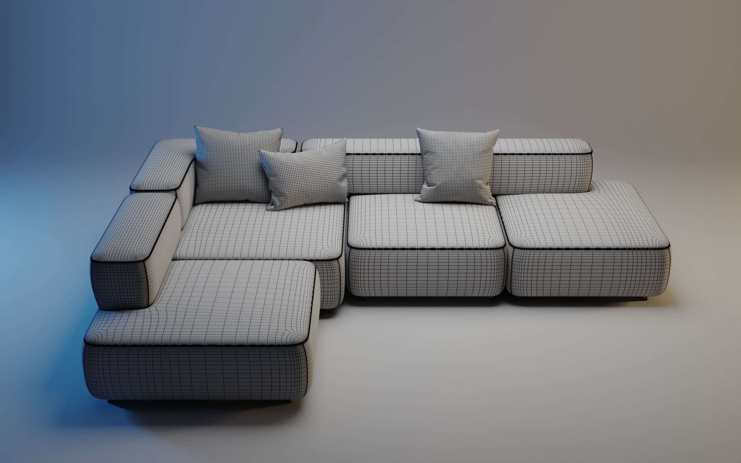 Alphabet Corner Sofa by Fritz Hansen 3D model_9