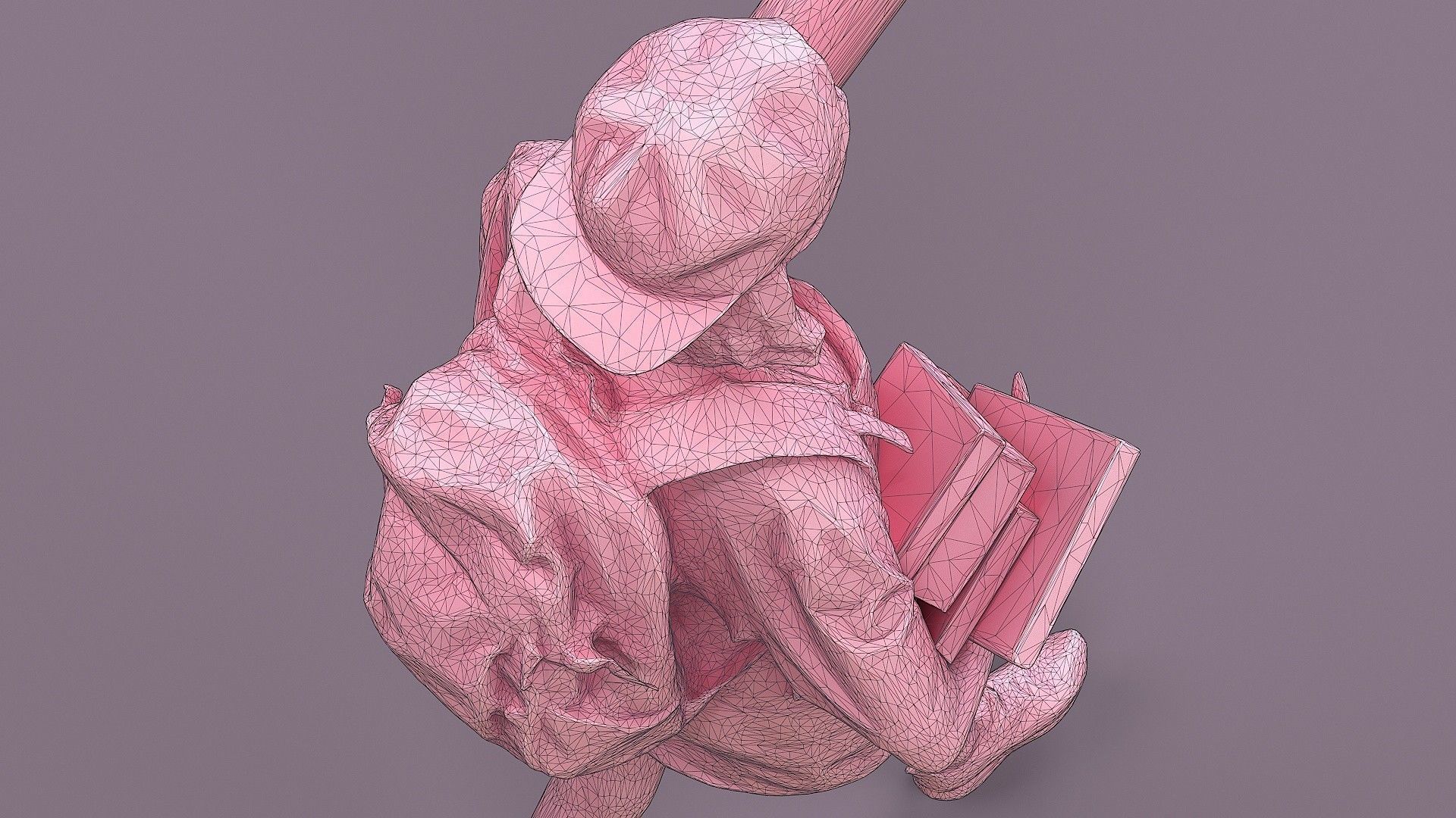 Student Girl 3D model_11