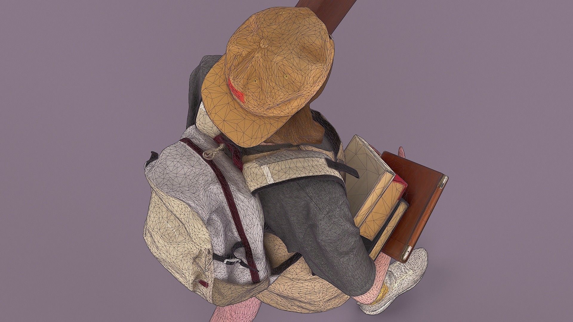 Student Girl 3D model_10