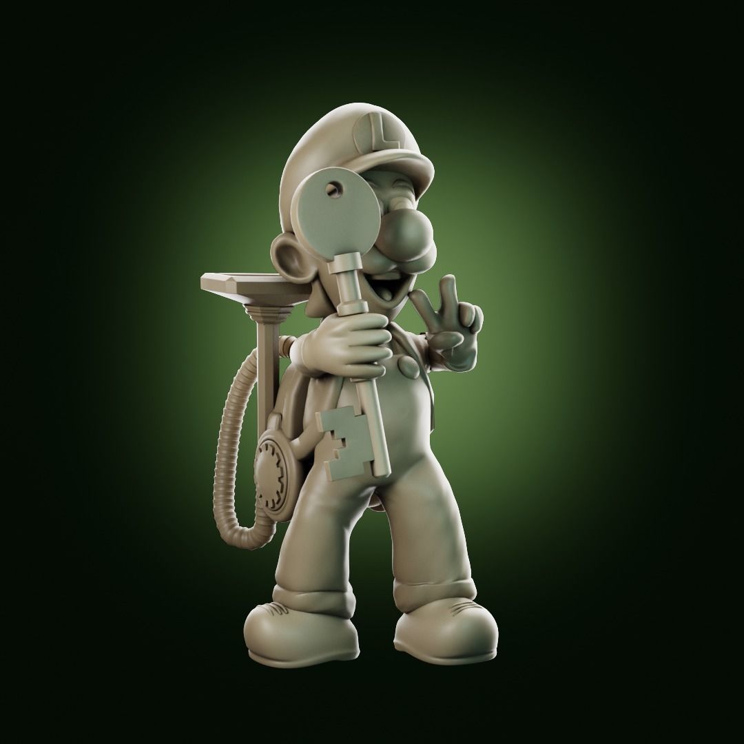 Luigis Mansion Key holder 3D print model_15