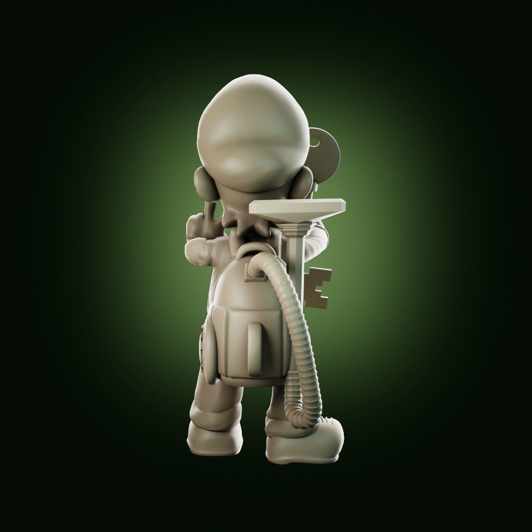 Luigis Mansion Key holder 3D print model_21