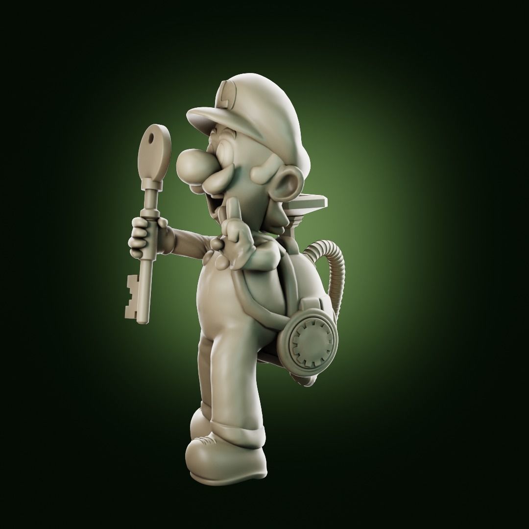 Luigis Mansion Key holder 3D print model_17