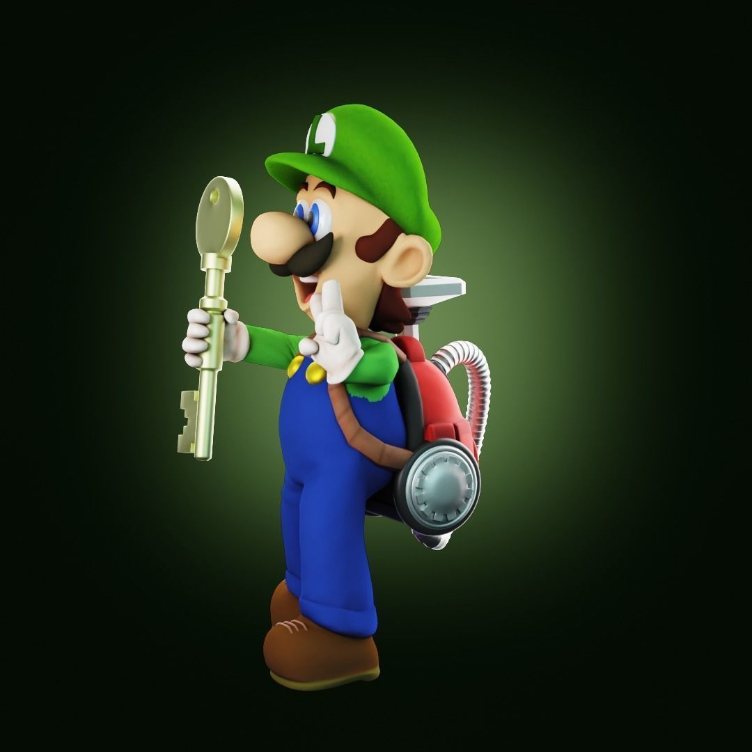 Luigis Mansion Key holder 3D print model_2