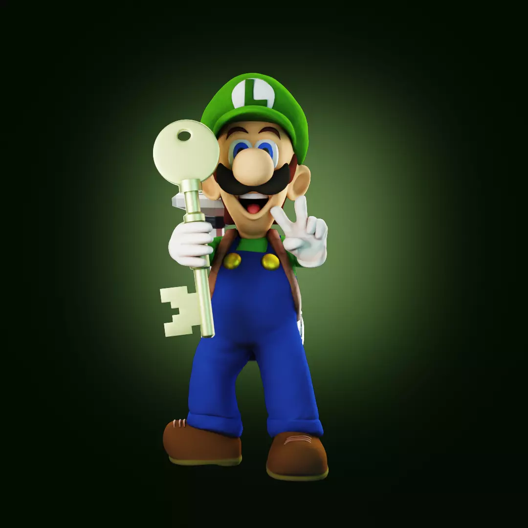 Luigis Mansion Key holder 3D print model_0