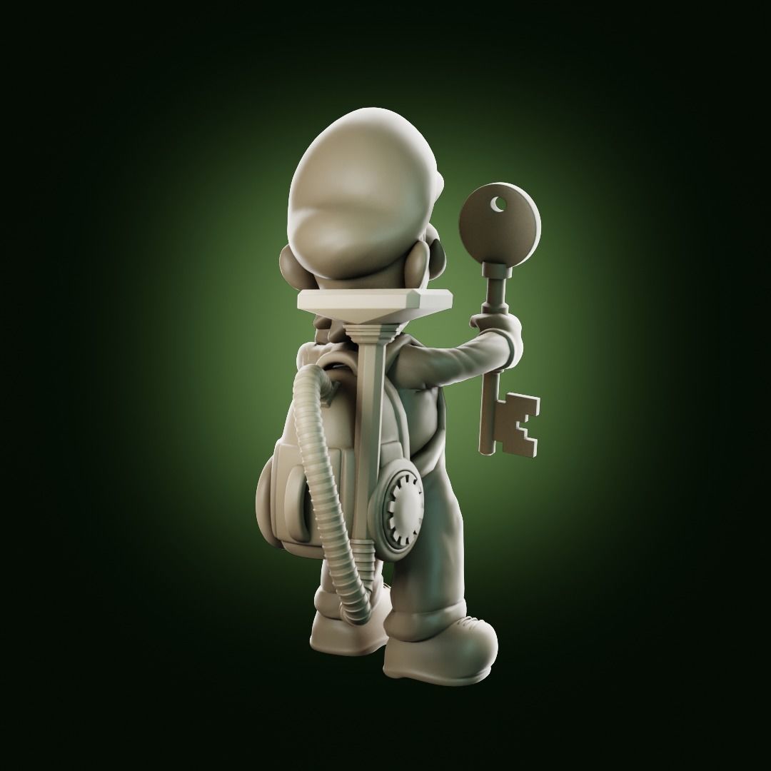 Luigis Mansion Key holder 3D print model_22