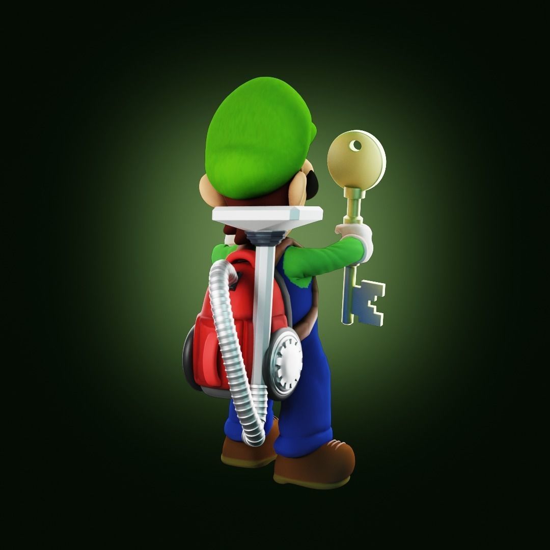 Luigis Mansion Key holder 3D print model_7