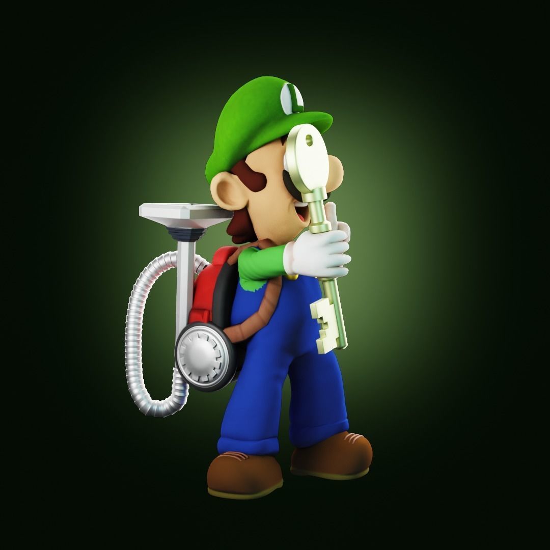 Luigis Mansion Key holder 3D print model_10