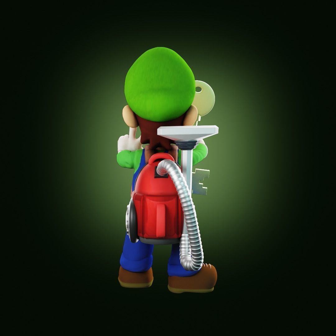 Luigis Mansion Key holder 3D print model_6