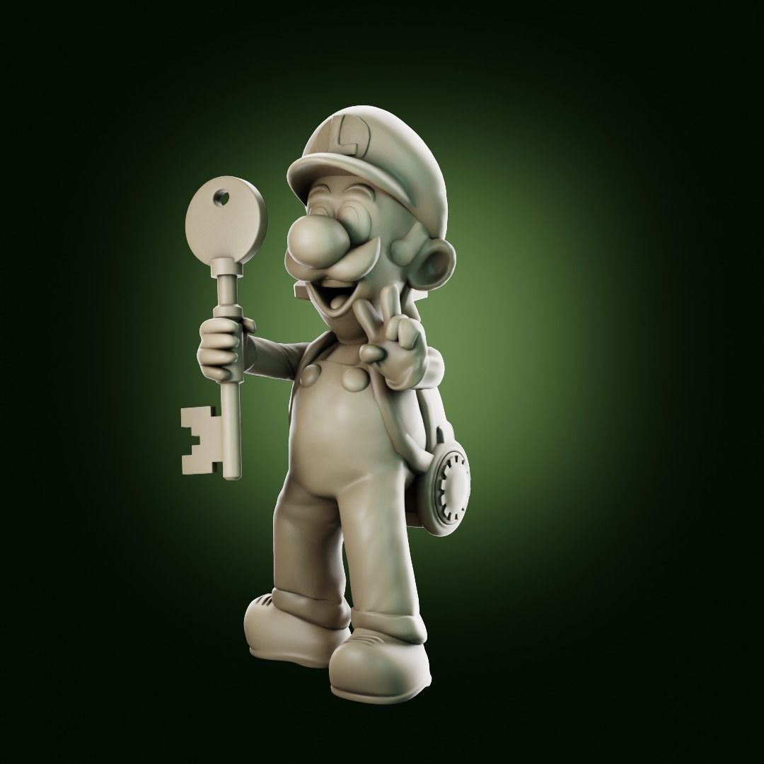 Luigis Mansion Key holder 3D print model_16