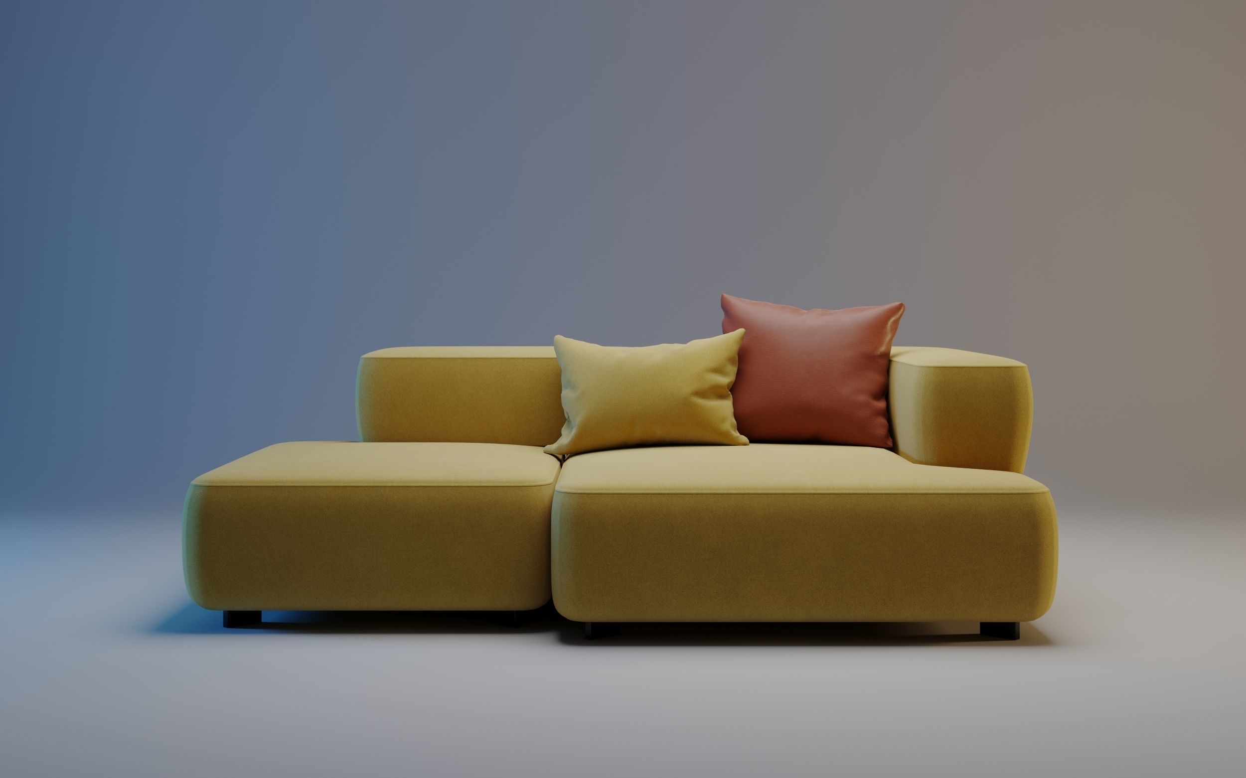Alphabet 2 Seater Sofa by Fritz Hansen 3D model_3