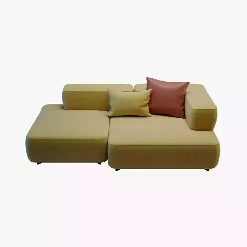 Alphabet 2 Seater Sofa by Fritz Hansen 3D model