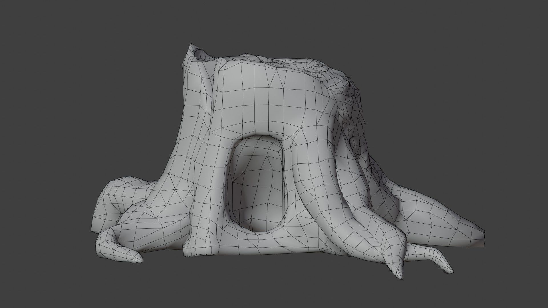 Old Stump Low-poly 3D model_5