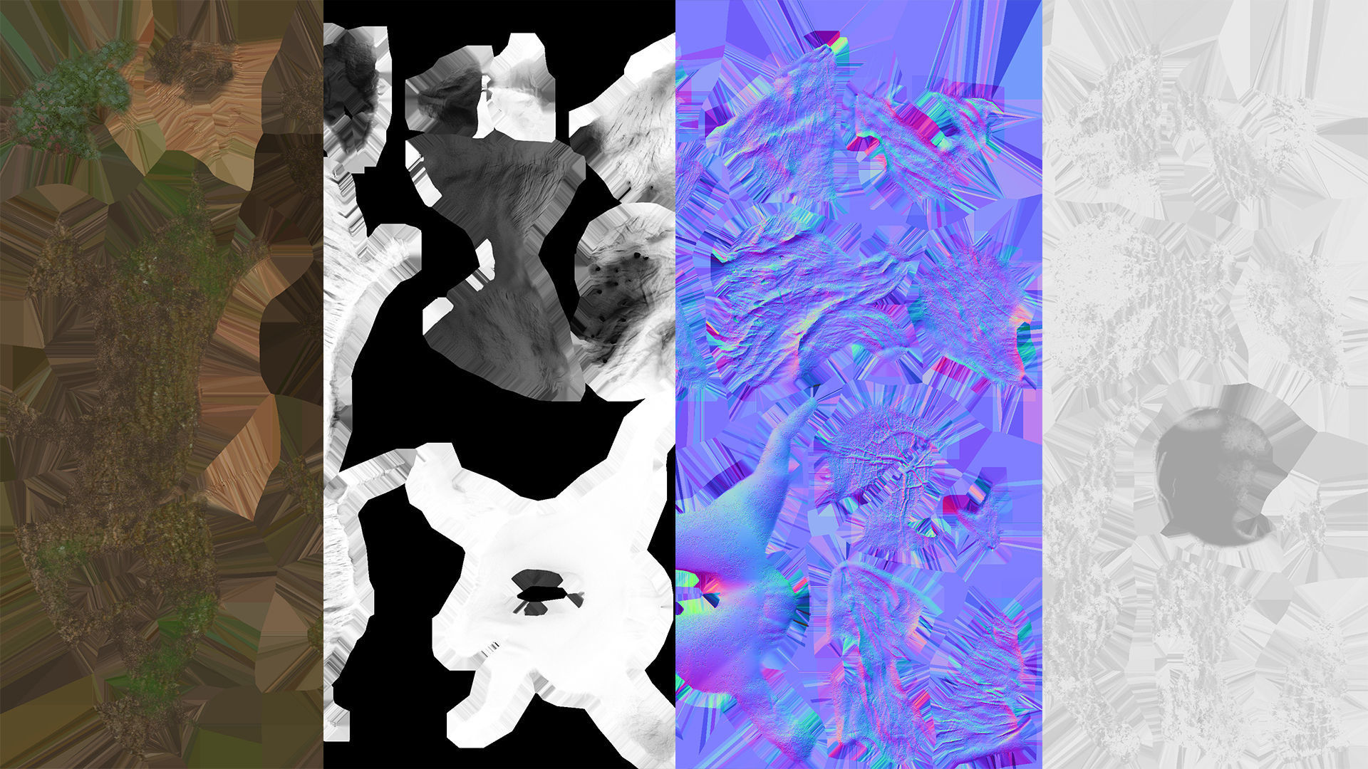 Old Stump Low-poly 3D model_7