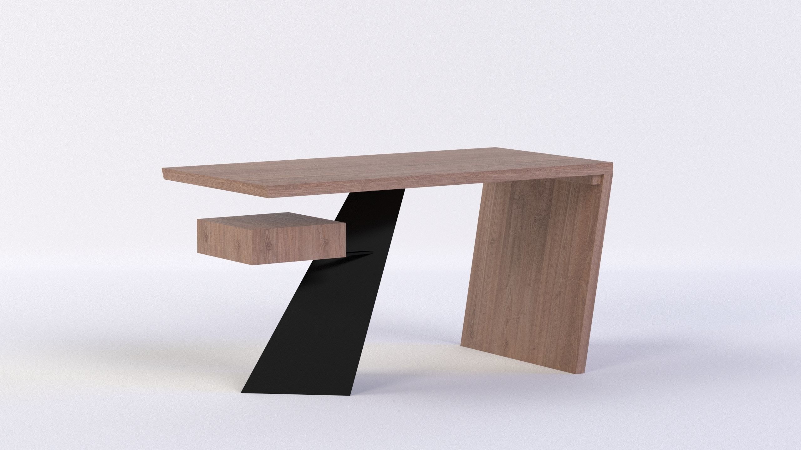 Modern Desk  3D model_4