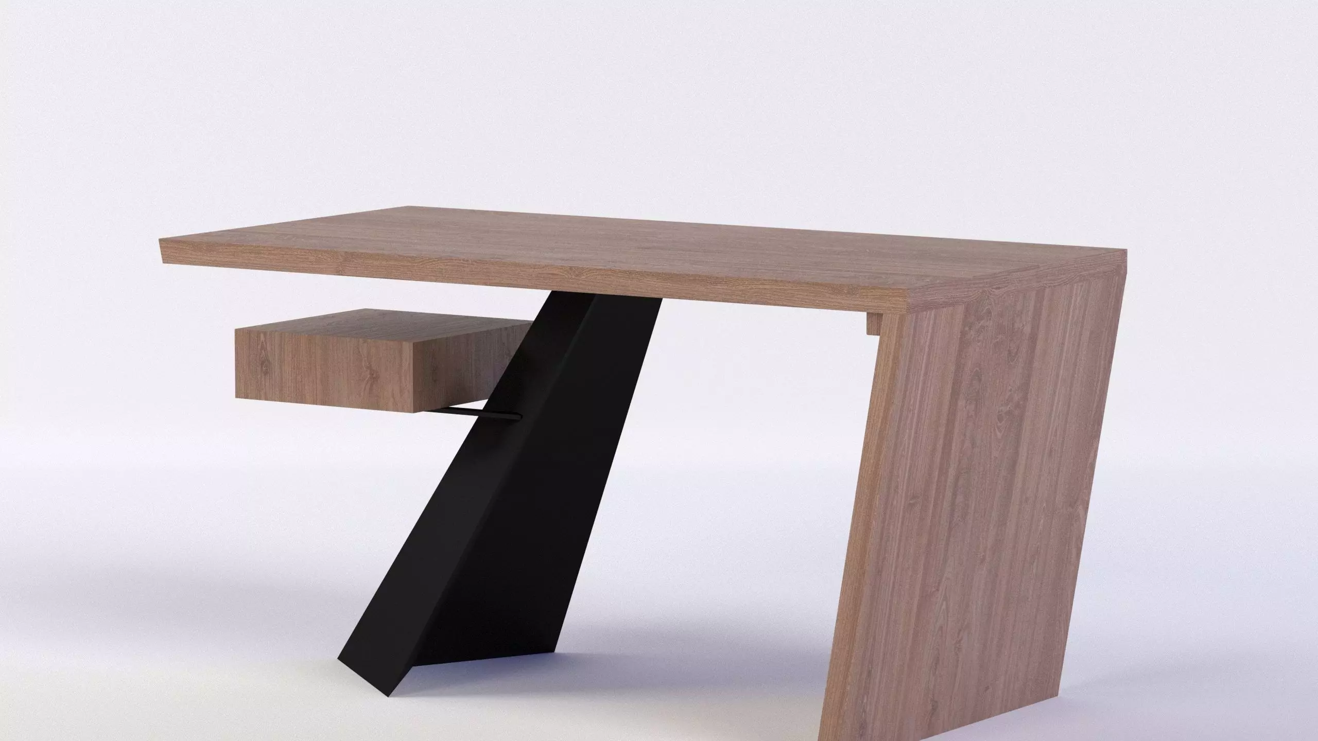 Modern Desk  3D model_0