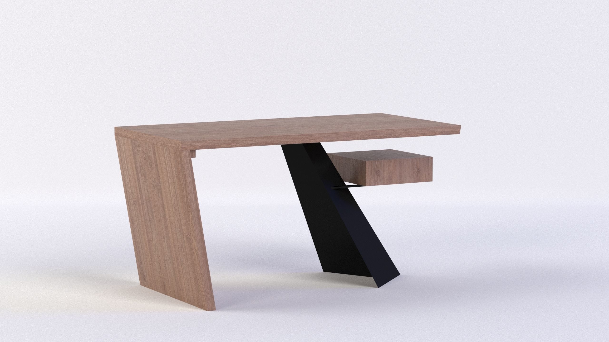 Modern Desk  3D model_3