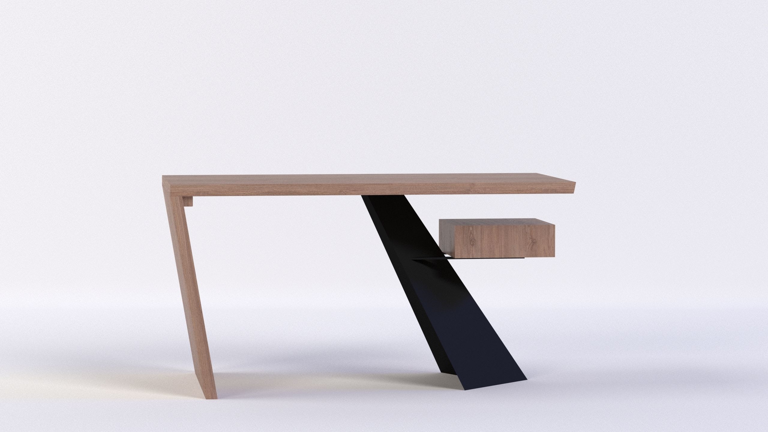 Modern Desk  3D model_1