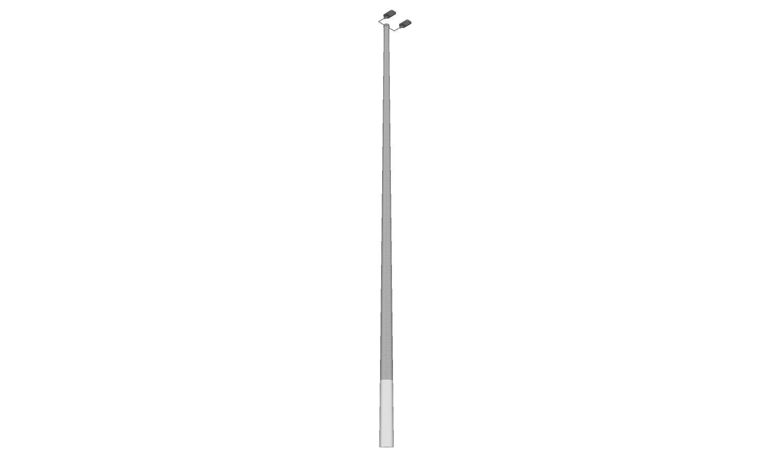 Concrete Lamp Post - Light Pole - Light Post - Street Light 05 3D model_2