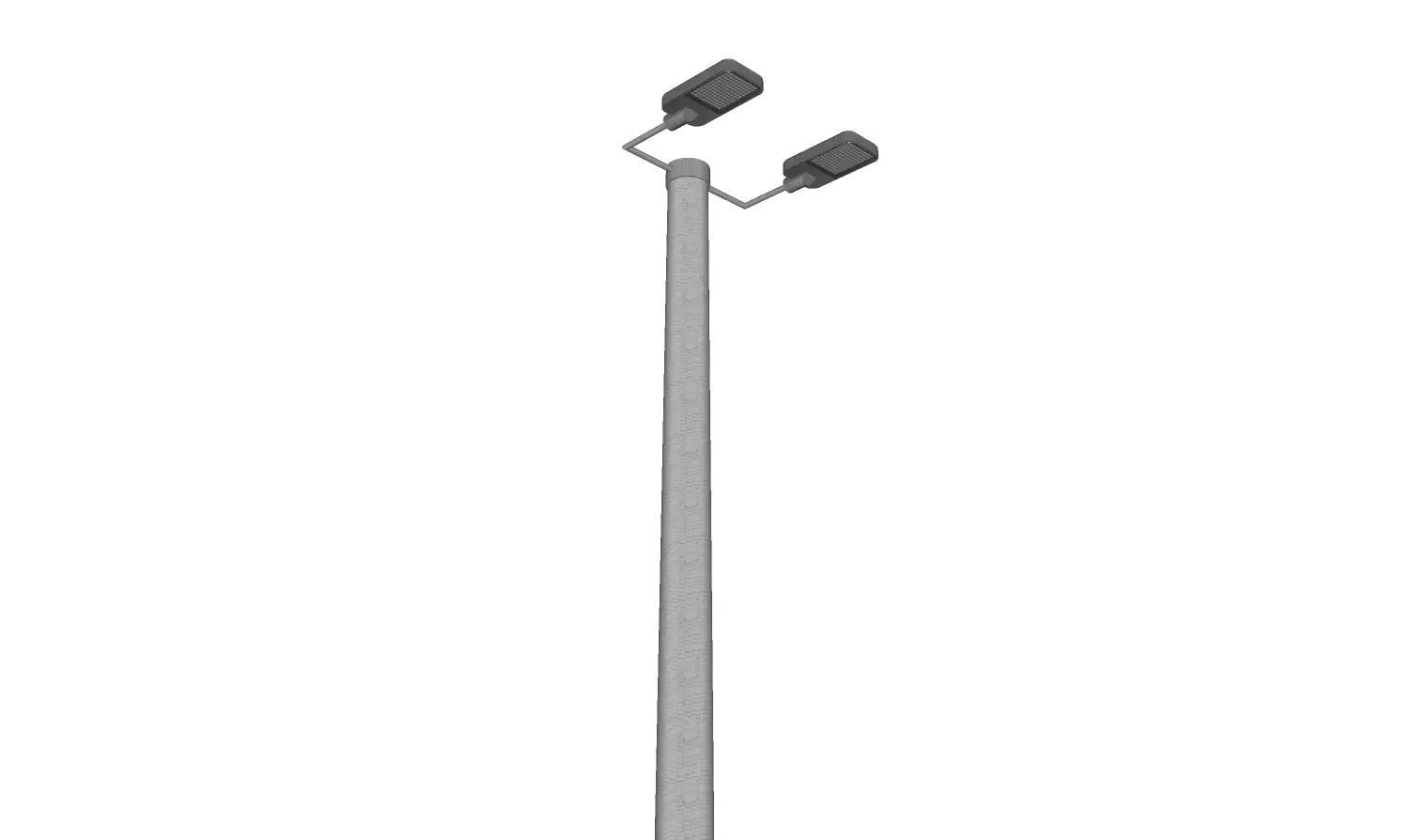 Concrete Lamp Post - Light Pole - Light Post - Street Light 05 3D model_0