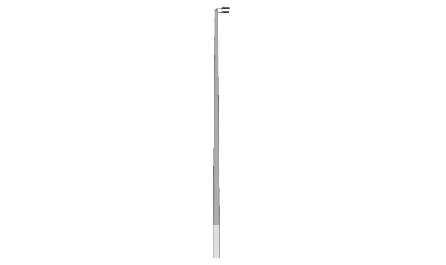 Concrete Lamp Post - Light Pole - Light Post - Street Light 05 3D model_3