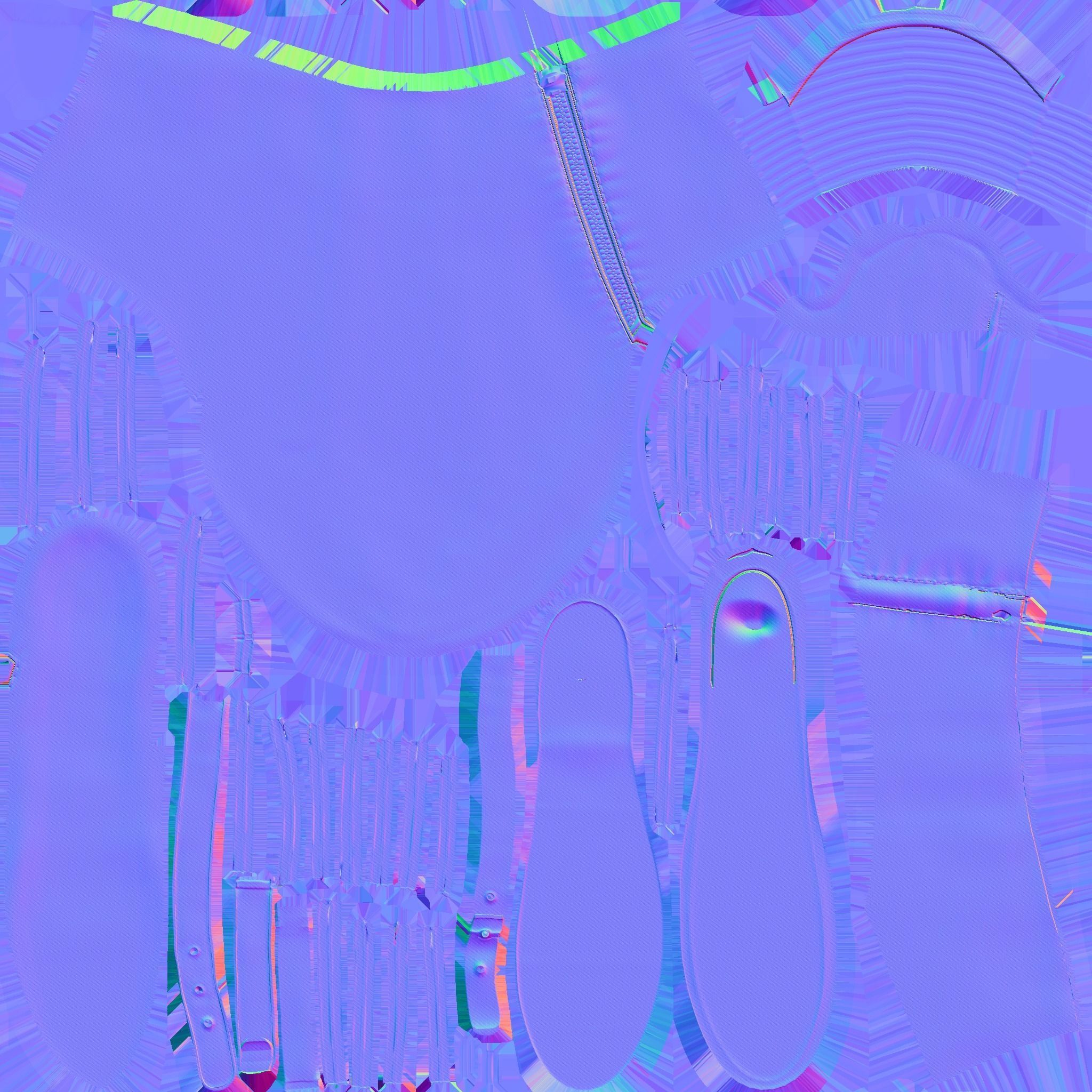 Brown Leather Fringe Ankle Boots With Zipper And Buckles Low-poly 3D model_10