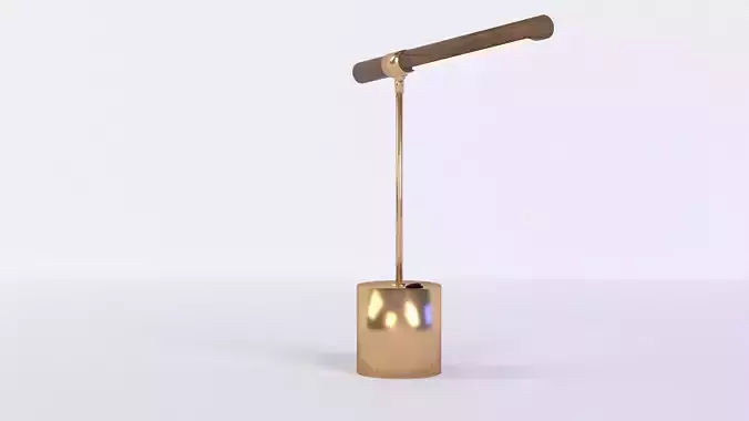 Luxury Desk lamp brass and wood 
