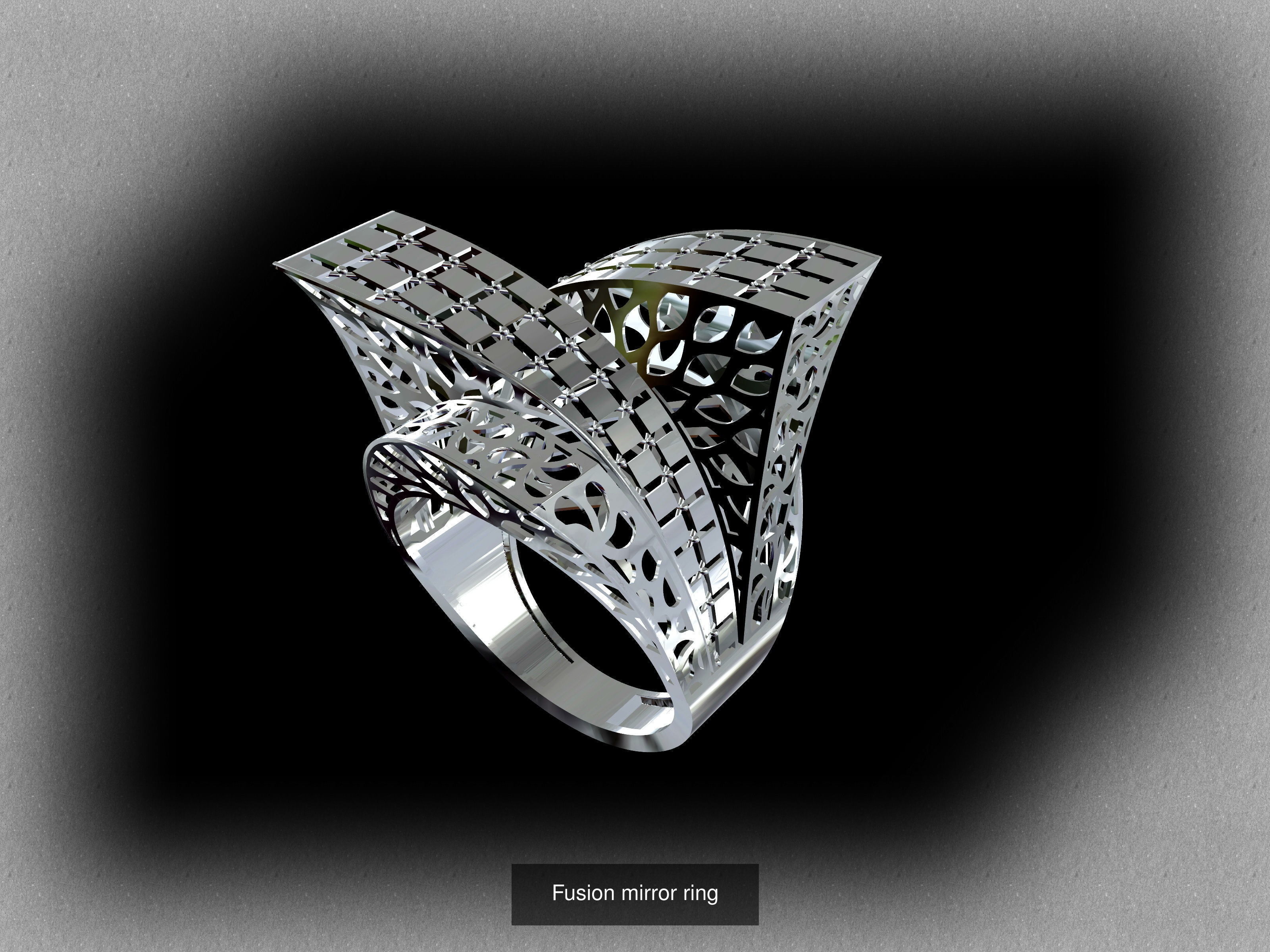 88 models of necklaces bracelets earrings pendants fusion rings  3D Model Collection_111